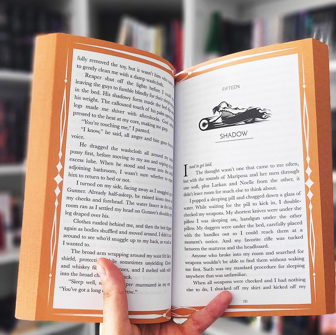 Open book with a page turned, showing text and an illustration of a horse.